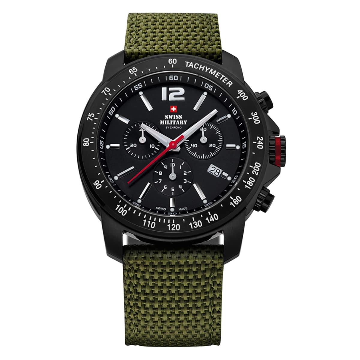 MONTRE SWISS MILITARY HOMME CHRONO TOILE